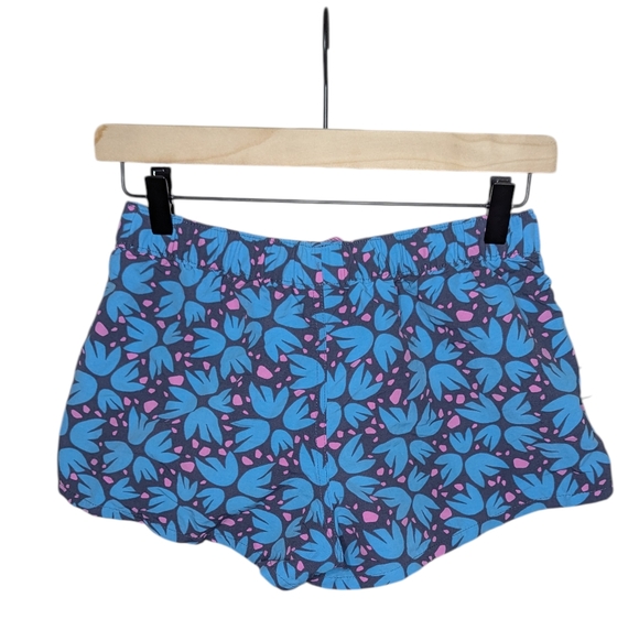 Patagonia Barely Baggies Blue Pink Floral Athletic Women's Shorts Small Outdoor - Picture 2 of 12